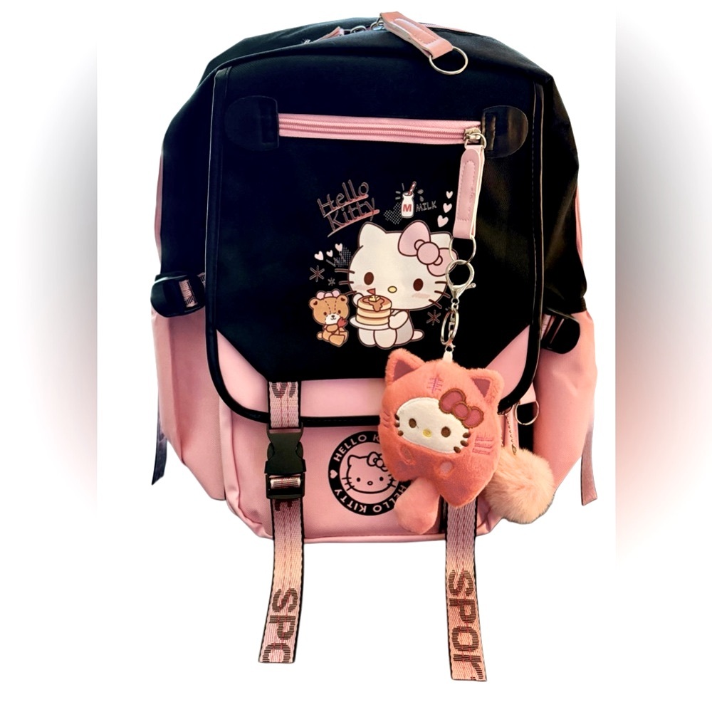 Hello Kitty Pink and Black Backpack
